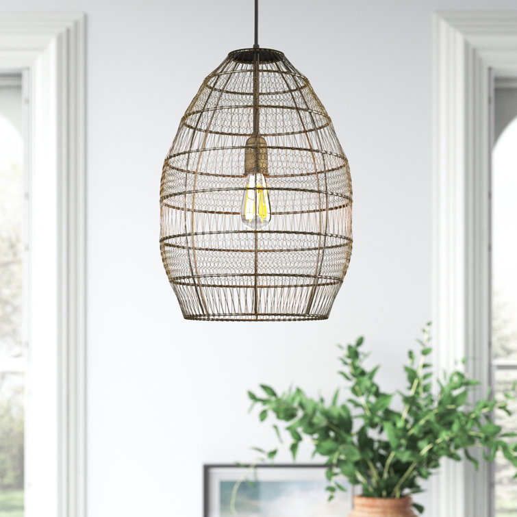 Neddie 18.5" Brass Dome Pendant with Adjustable Cord