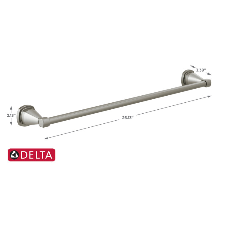 Modern Stainless Steel Wall Mounted 24-inch Single Towel Bar