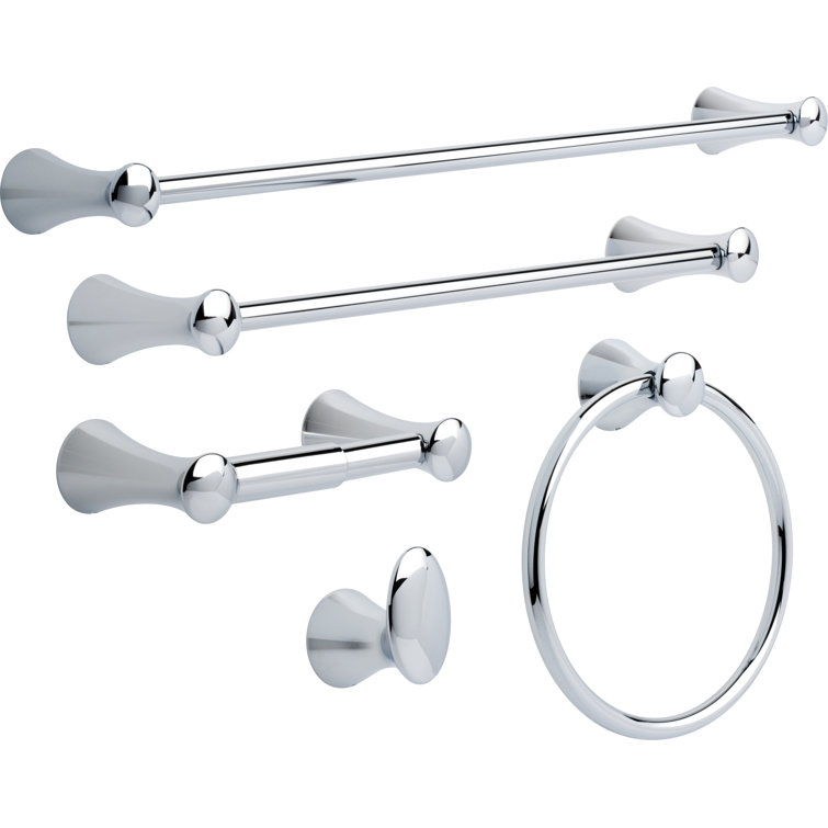 Lahara 24" Chrome Wall Mounted Towel Bar