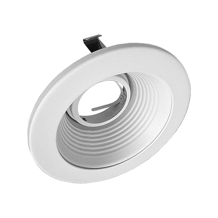 5'' White Aluminum Recessed Baffle Trim Light
