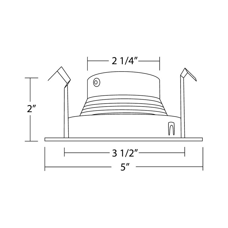 5'' White Aluminum Recessed Baffle Trim Light