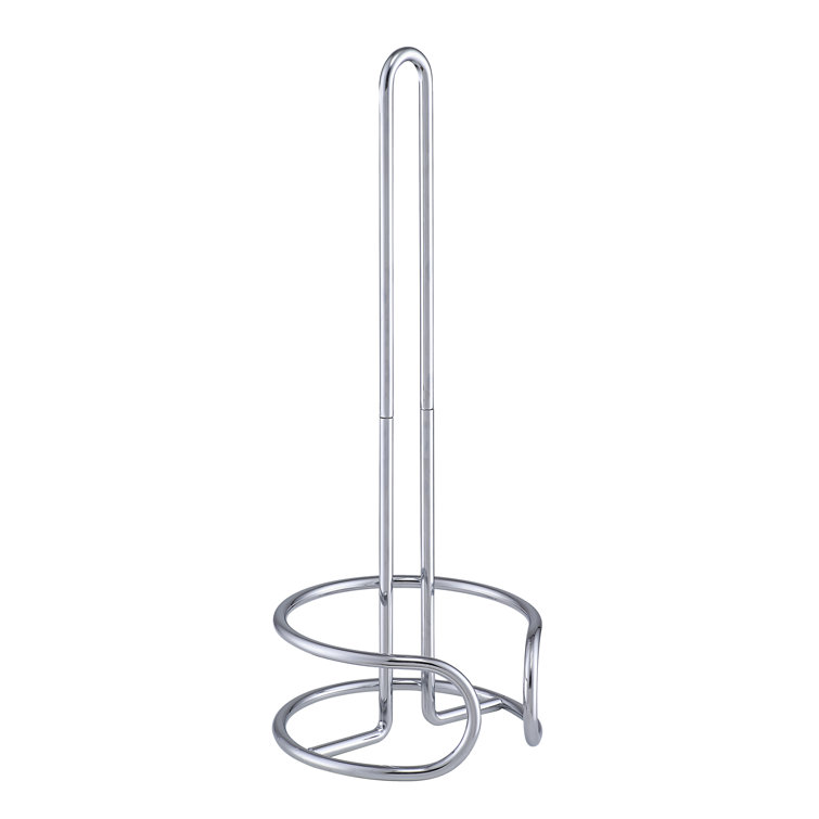 Chrome Heavy Gauge Bathroom Toilet Tissue Paper Roll Holder Stand
