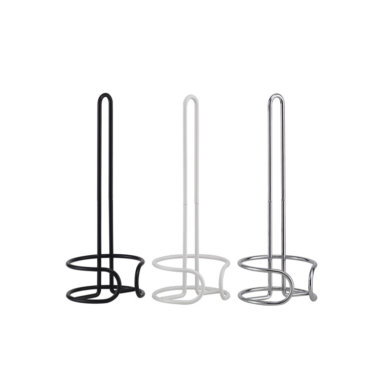 Chrome Heavy Gauge Bathroom Toilet Tissue Paper Roll Holder Stand