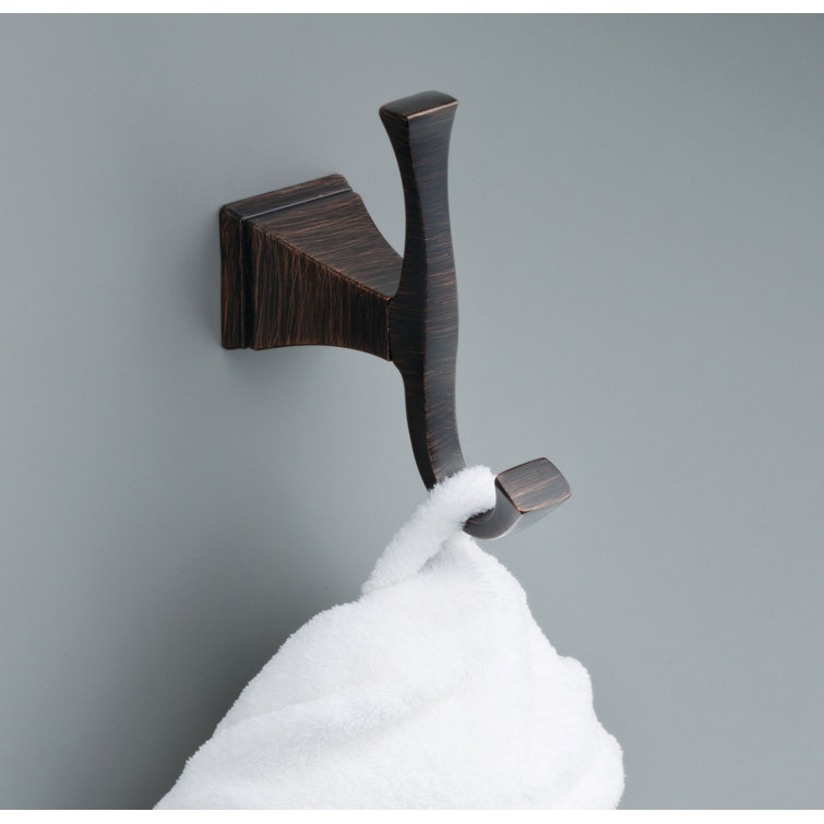 Venetian Bronze Modern Wall Mounted Double Robe Hook