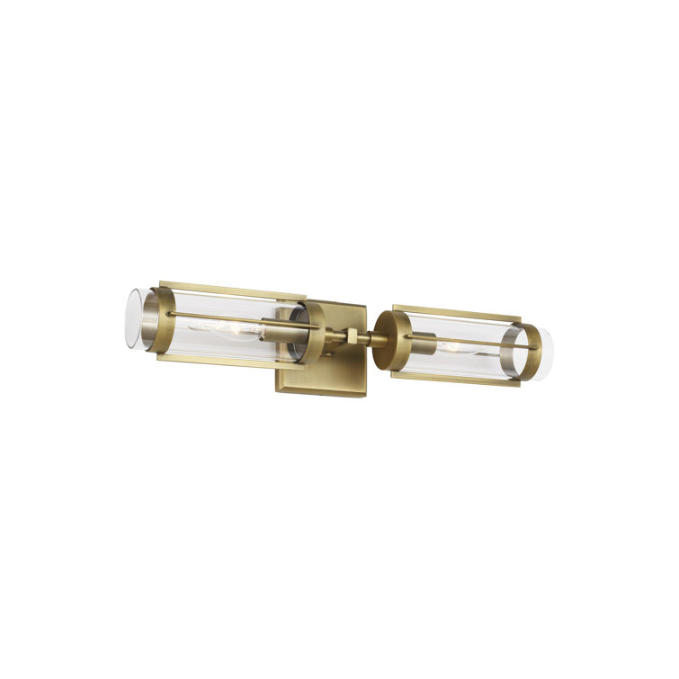 Flynn 20'' Brass and Glass Wall Sconce
