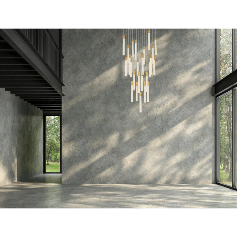 Satin Gold 25-Light Metal and Crystal Pendant