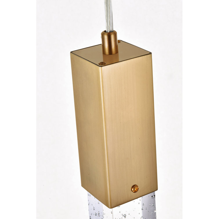 Satin Gold 25-Light Metal and Crystal Pendant