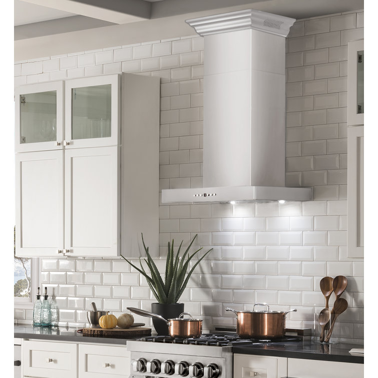 24" Stainless Steel Wall Mount Range Hood with Bluetooth Speakers