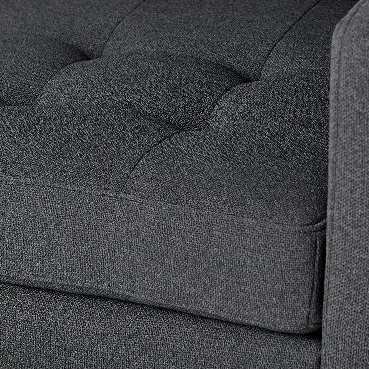 Towne Dark Gray Polyester Bi-Sectional Sofa