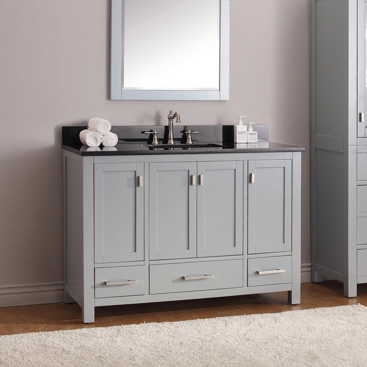 Chilled Gray 48" Stone Top Single Sink Vanity
