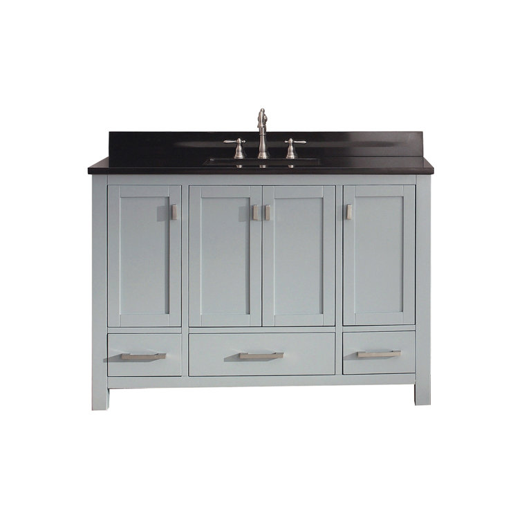 Chilled Gray 48" Stone Top Single Sink Vanity