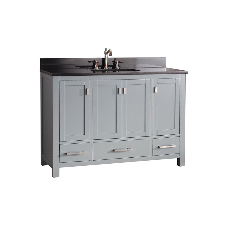 Chilled Gray 48" Stone Top Single Sink Vanity