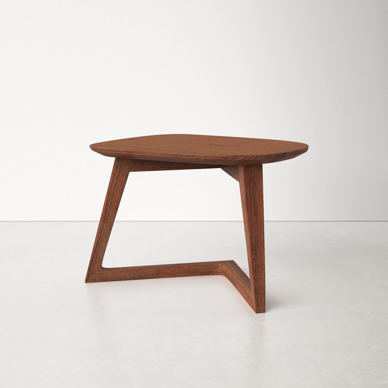 Mid-Century Modern Oval Walnut End Table