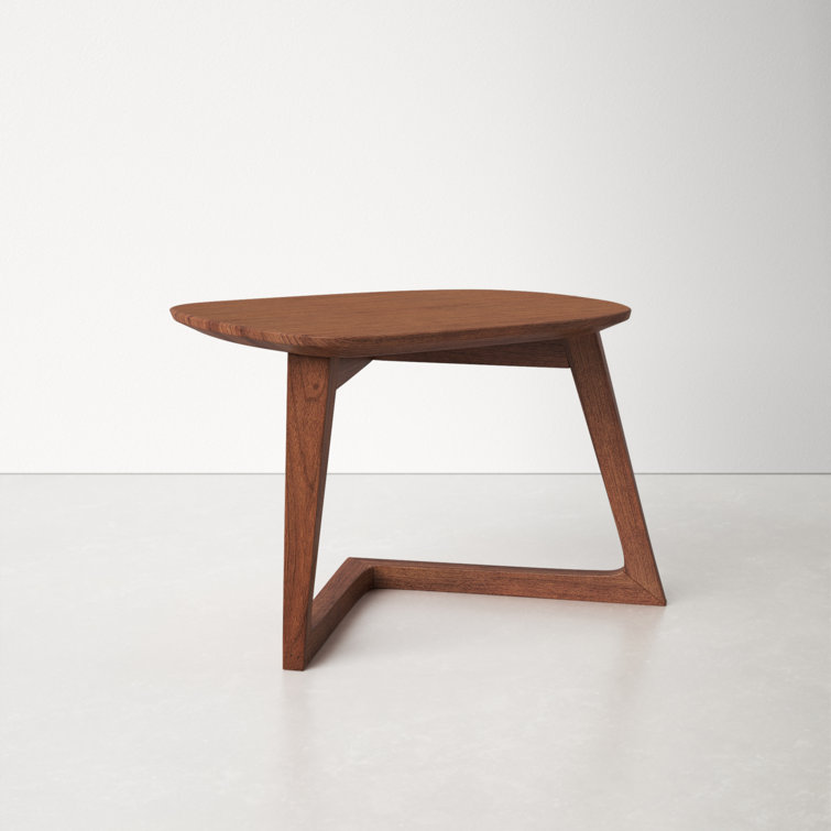Mid-Century Modern Oval Walnut End Table