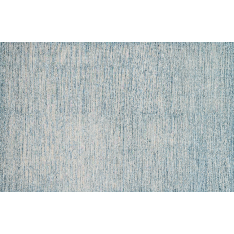 Hand-Knotted Denim Viscose 8' x 10' Serena Rectangular Rug