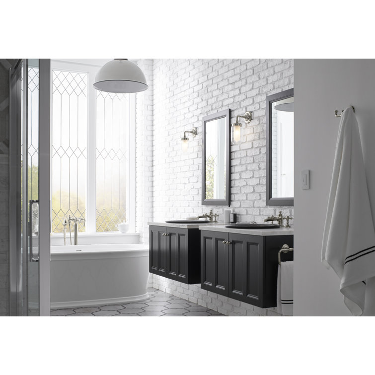 Artifacts Elegance Polished Nickel 1-Light Vanity Sconce with Clear Glass Shade