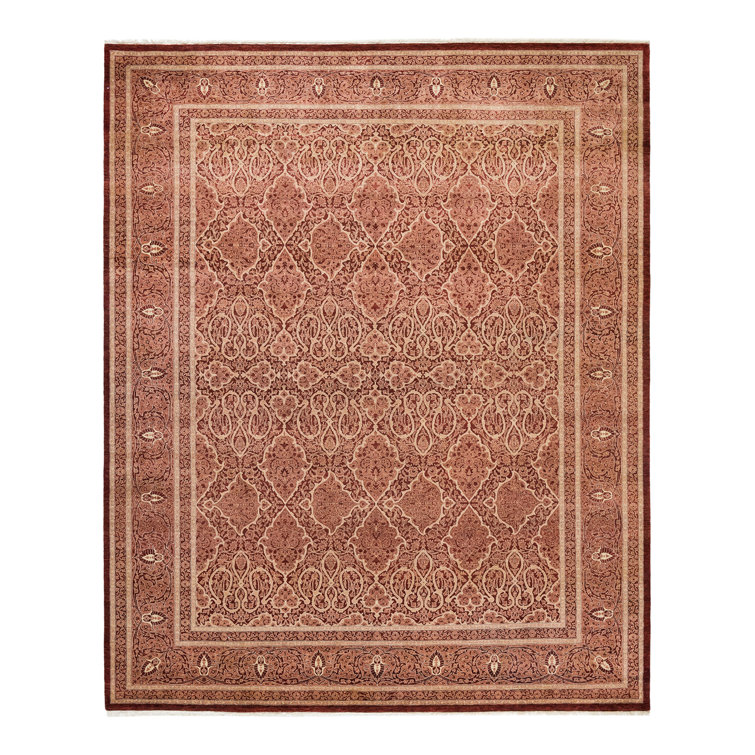 Handmade Red Wool 8' x 10' Rectangular Area Rug