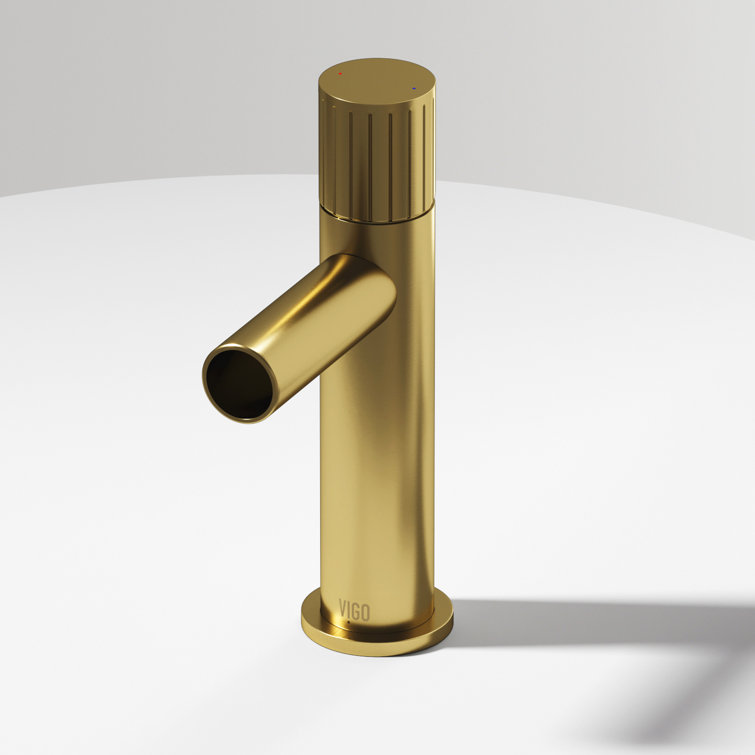 Ashford Matte Brushed Gold High Arc Single-Hole Bathroom Faucet