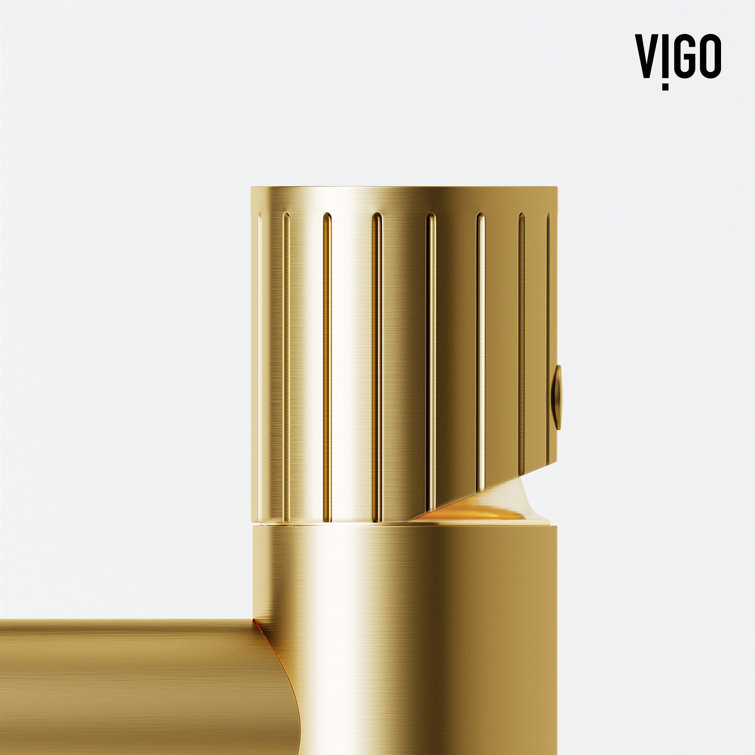 Ashford Matte Brushed Gold High Arc Single-Hole Bathroom Faucet