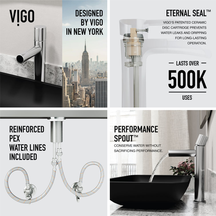 Ashford 11" Chrome Single Handle Vessel Sink Faucet