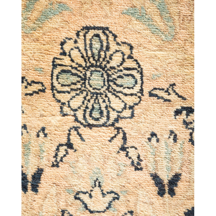 Keenan Multicolor Hand-Knotted Wool Runner Rug, 9' x 18'10"