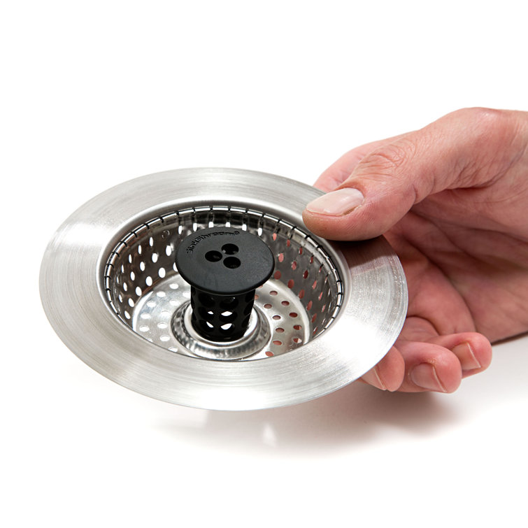 Black Stainless Steel Ergonomic Kitchen Sink Strainer