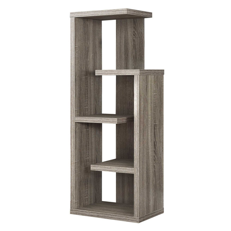 Dark Taupe 48" 5-Tier Stackable Wood-Look Bookcase