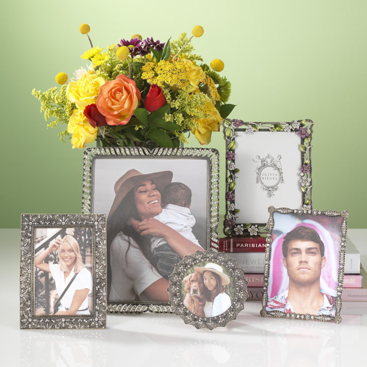 Bronze and Crystal 8" x 10" Tabletop Picture Frame