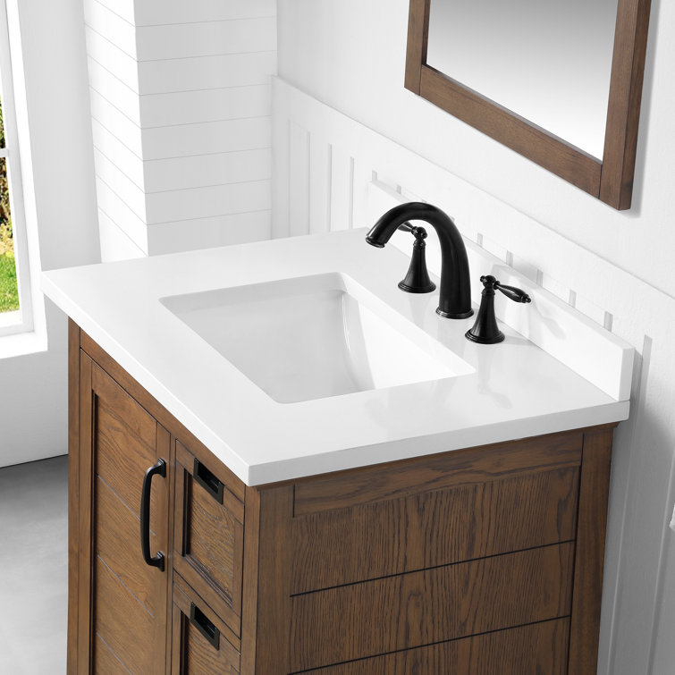 Pembroke 30" Antique Coffee Single Sink Bathroom Vanity with Ash Veneer