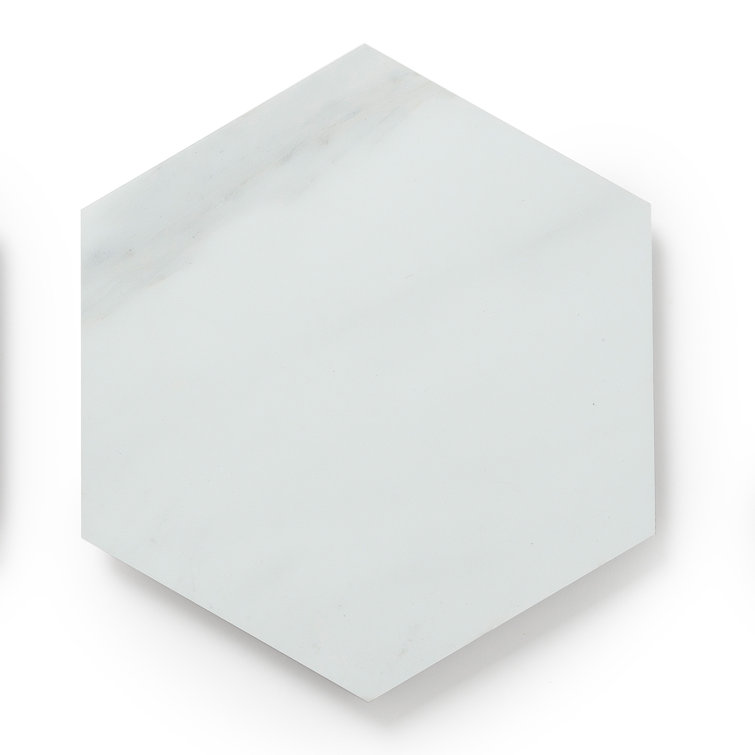 Light Gray Hexagon Vinyl Tile Flooring with Urethane Ceramic Protection