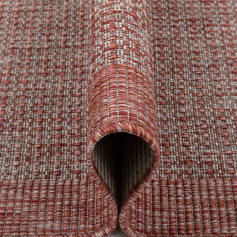 Coral Breeze 9' x 12' Synthetic Rectangular Easy-Care Outdoor Rug