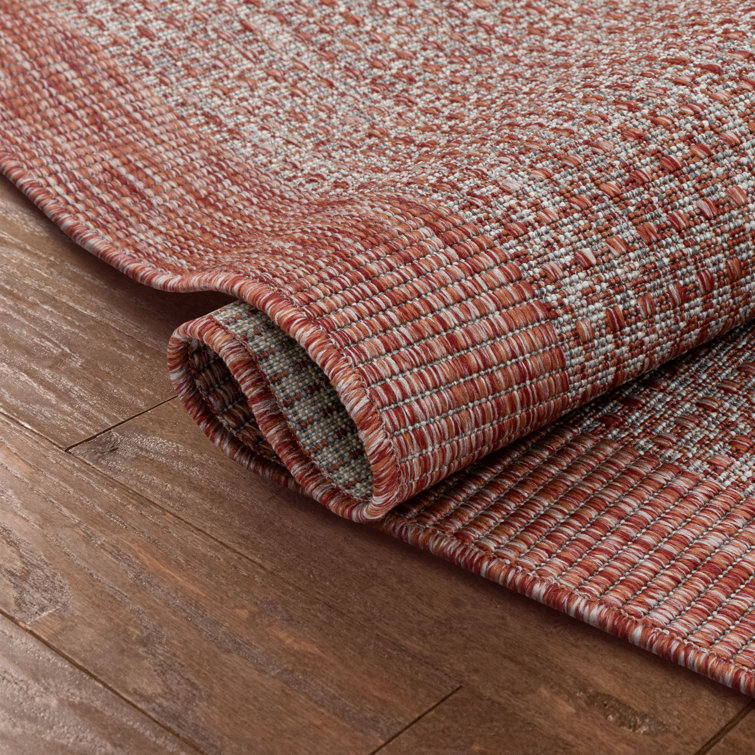 Coral Breeze 9' x 12' Synthetic Rectangular Easy-Care Outdoor Rug