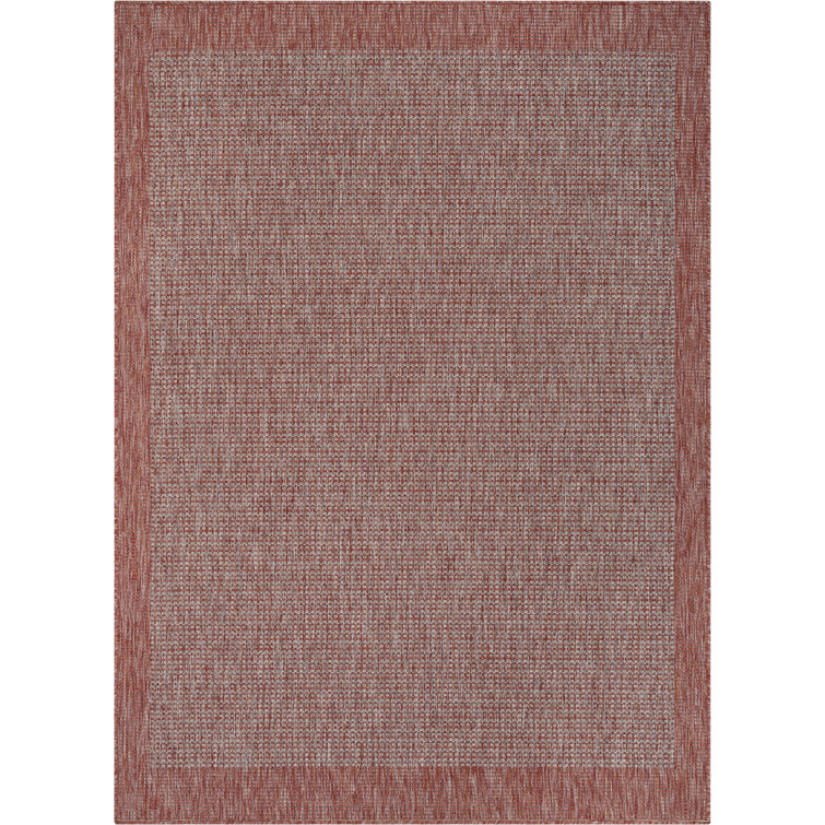 Coral Breeze 9' x 12' Synthetic Rectangular Easy-Care Outdoor Rug