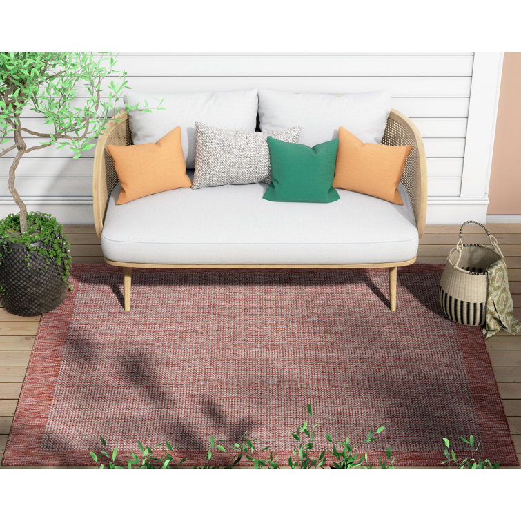 Coral Breeze 9' x 12' Synthetic Rectangular Easy-Care Outdoor Rug