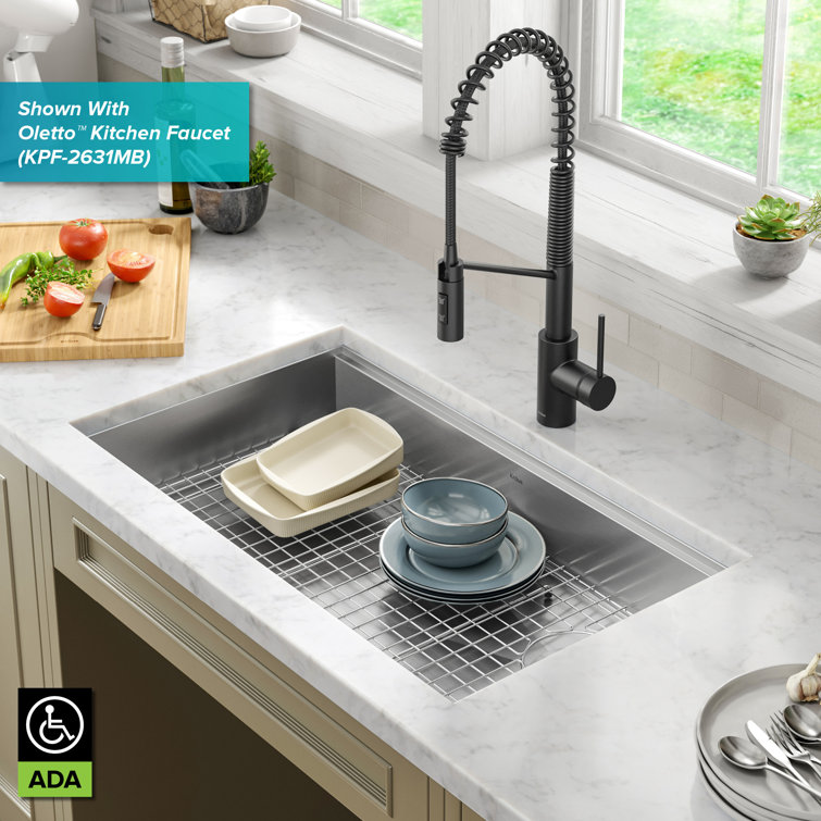 Kore 32" Stainless Steel Drop-in Single Bowl Kitchen Sink with Accessories