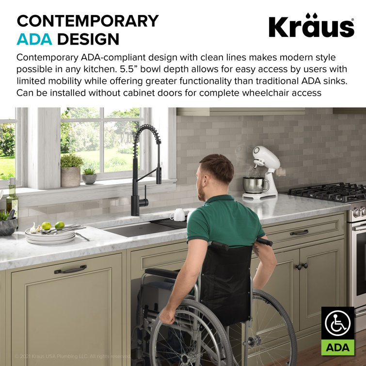 Kore 32" Stainless Steel Drop-in Single Bowl Kitchen Sink with Accessories