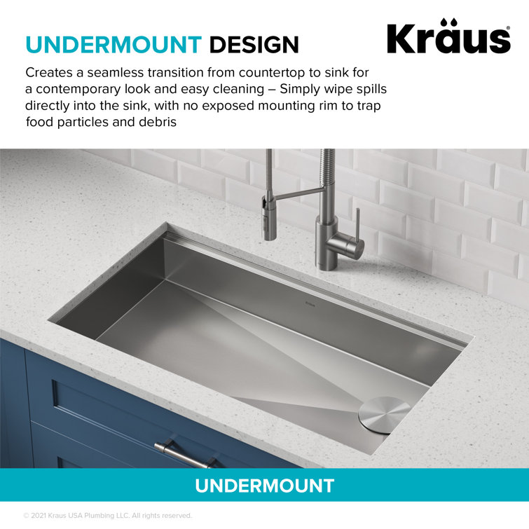 Kore 32" Stainless Steel Drop-in Single Bowl Kitchen Sink with Accessories