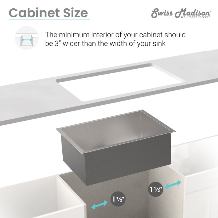Rivage 32" Stainless Steel Single Basin Undermount Kitchen Sink