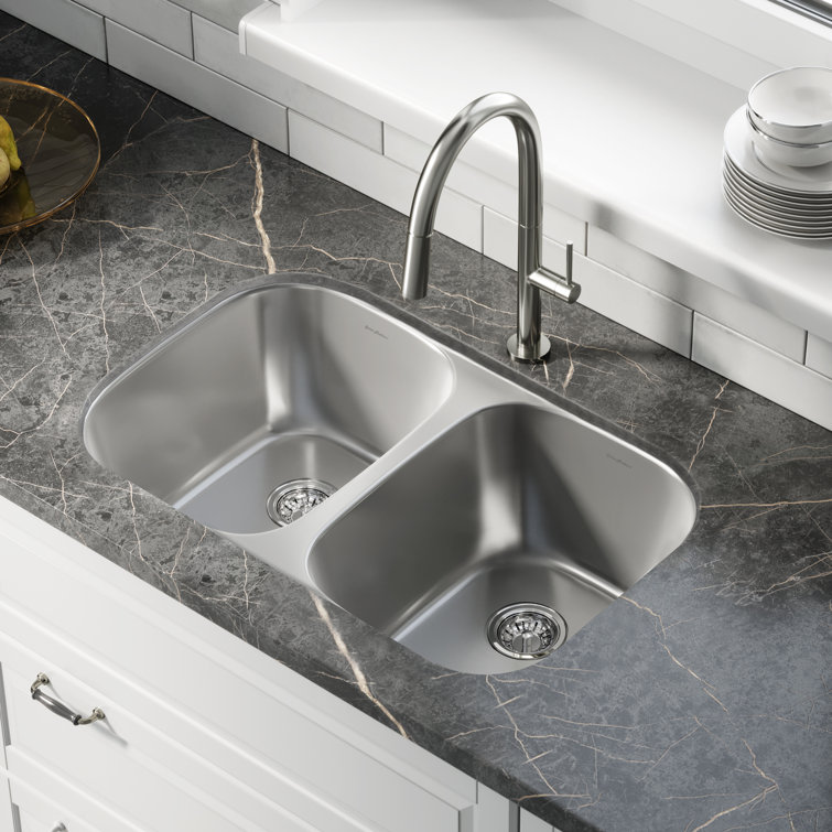 Toulouse 29 x 18 Stainless Steel Dual Basin Undermount Kitchen Sink