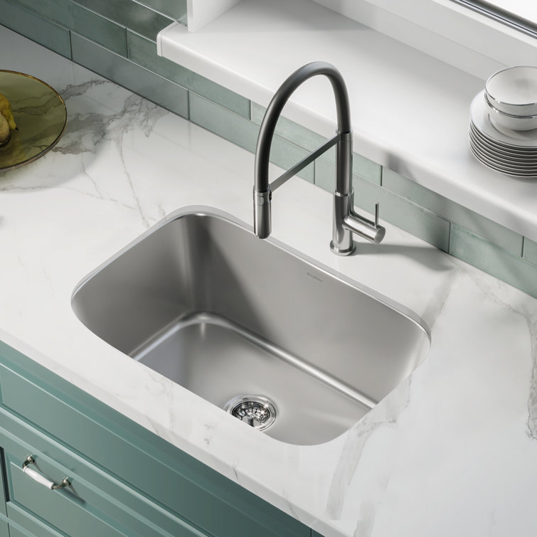 Toulouse 27 x 18 Stainless Steel Single Basin Undermount Kitchen Sink