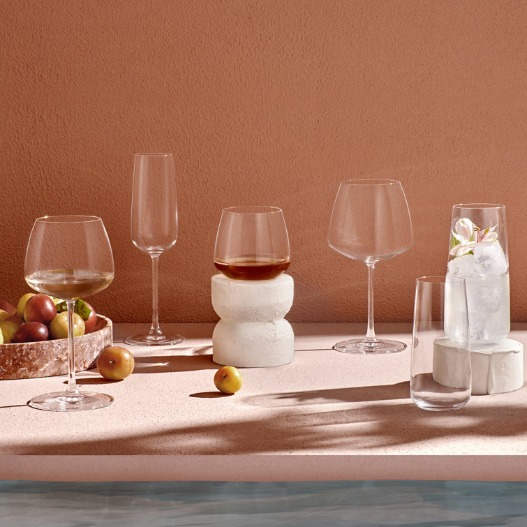 Mirage Clear Lead-Free Crystal Red Wine Glasses Set of 2