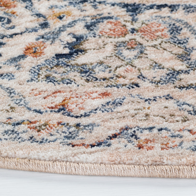 Ivory Elegance 84'' Square Hand-Knotted Synthetic Area Rug