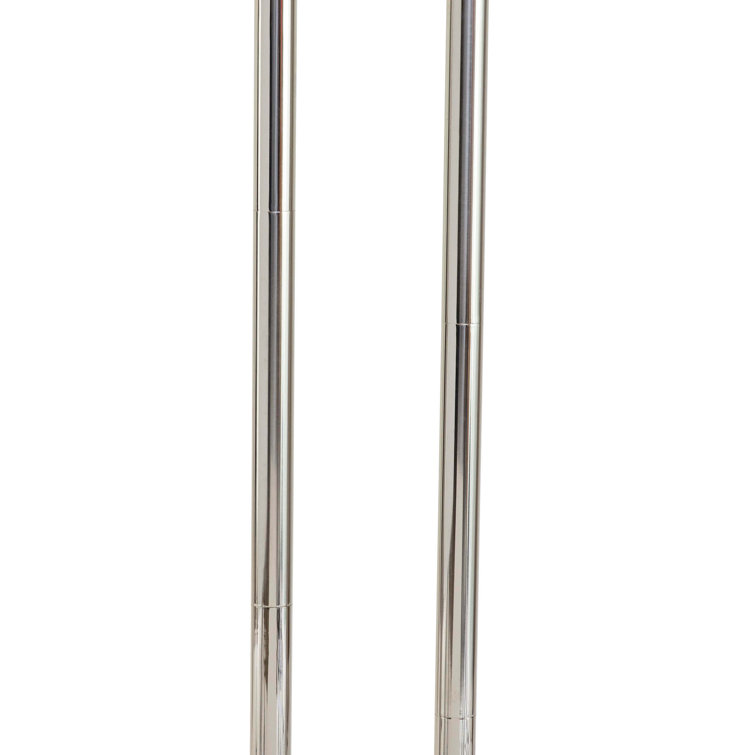 Happy Polished Nickel 2-Light Floor Lamp with Dimmer