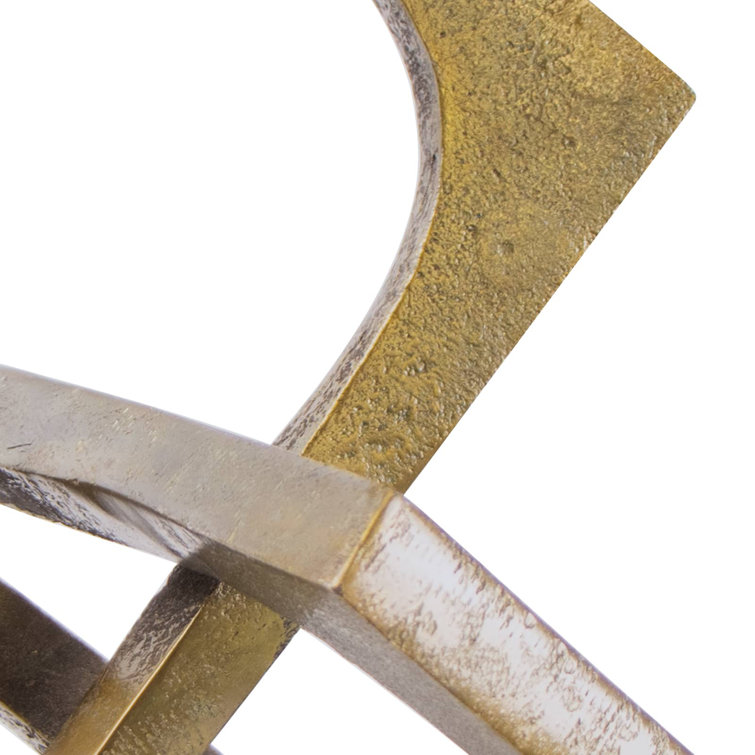 Brasstone Angular & Curved Metal Sculpture, 10.25"