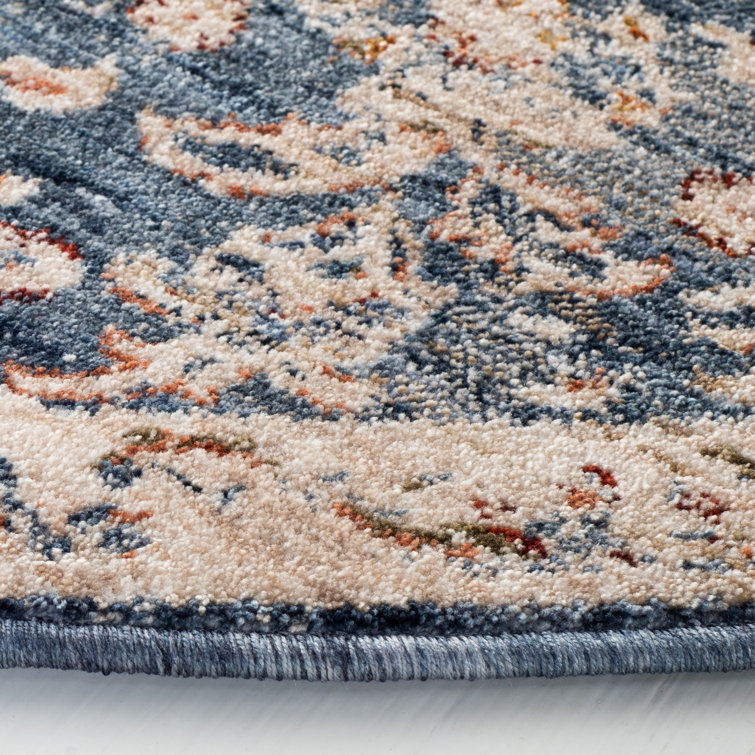 Celia Hand-Knotted Blue Synthetic Runner Rug 2'-2" x 10'