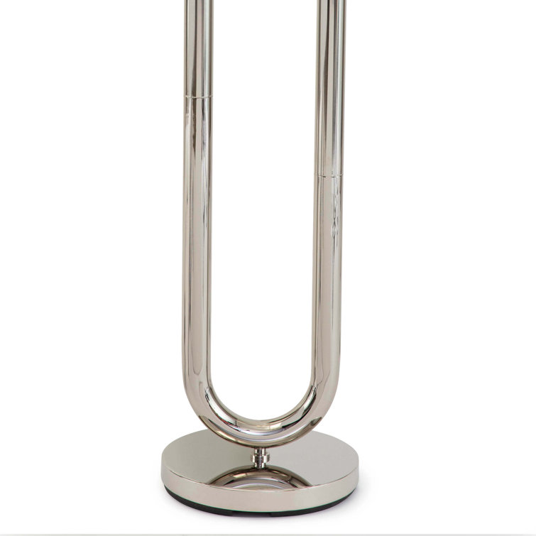 Happy Polished Nickel 2-Light Floor Lamp with Dimmer