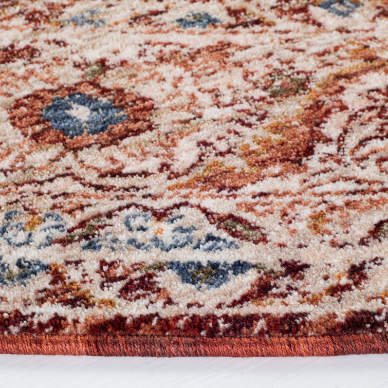 Warwick Oxblood Red Synthetic 5'3" x 7'6" Hand-Knotted Area Rug