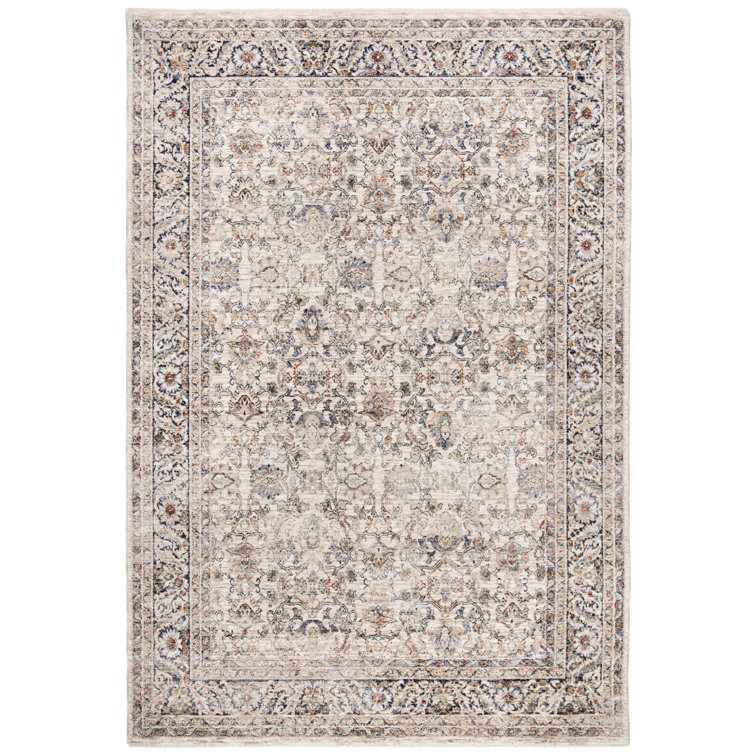 Ivory Elegance 3' x 5' Synthetic Hand-Knotted Area Rug