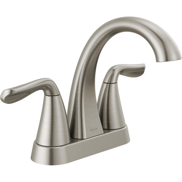 Arvo Brushed Nickel Centerset Bathroom Faucet with Drain Assembly