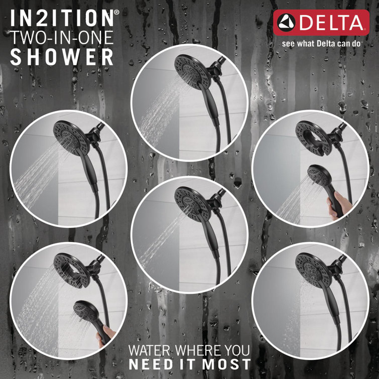 Matte Black Dual Handheld Wall Mounted Shower Faucet Set